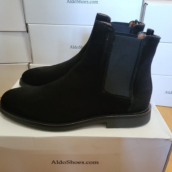 Aldo Men's Bentworth in Black Leather Chelsea Boots. - Picture 4 of 9